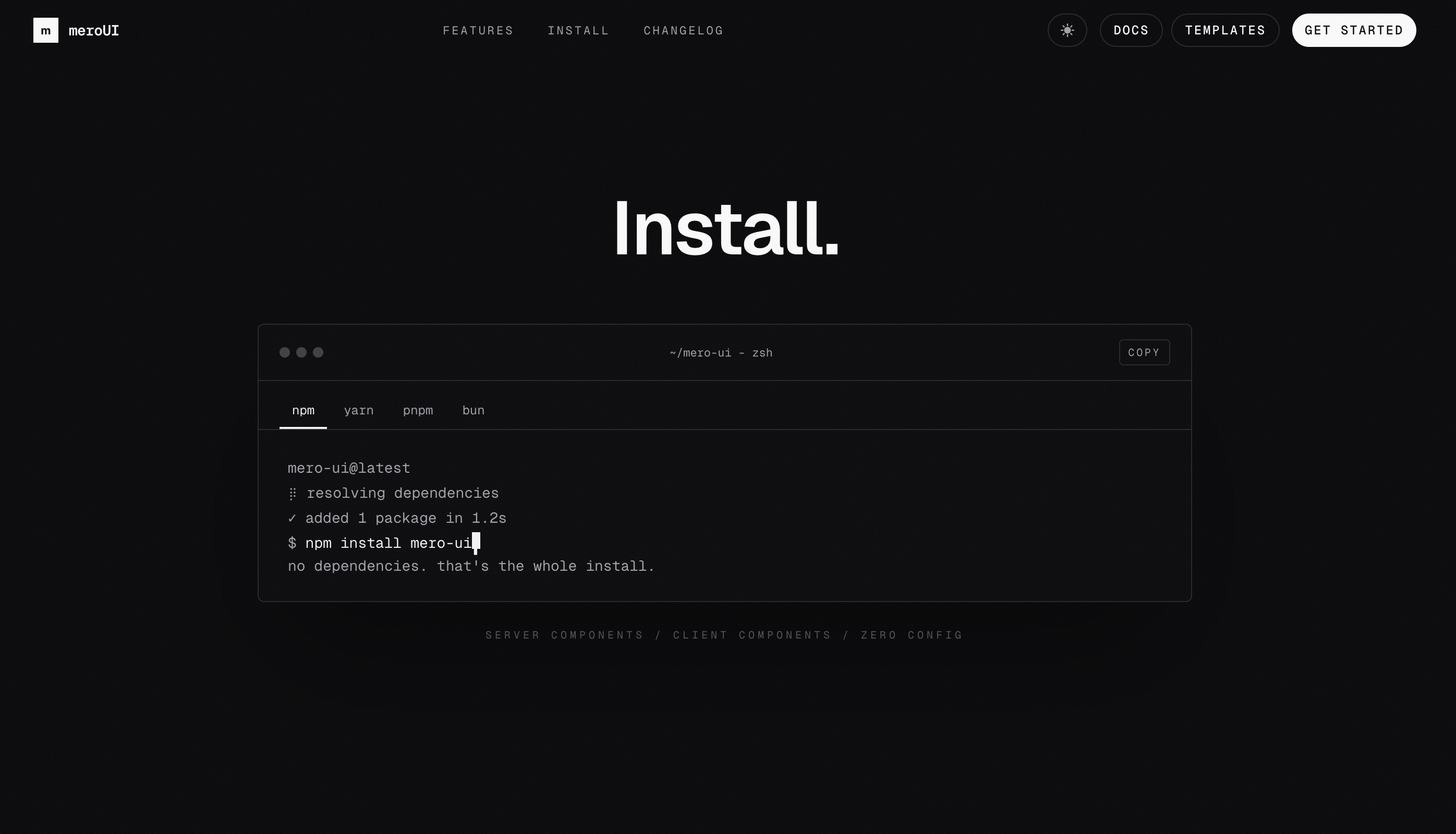 MeroUI preview